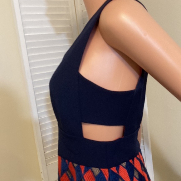 BCBGMaxAzria Rosalina Size 10 Dress Navy Blue Red dress Womens NWT BCBG - Picture 14 of 16